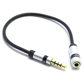 VITALCO TRS to TRRS Microphone Adapter Mini Female 3.5 TRRS Male to TRS 3.5mm Female Cable