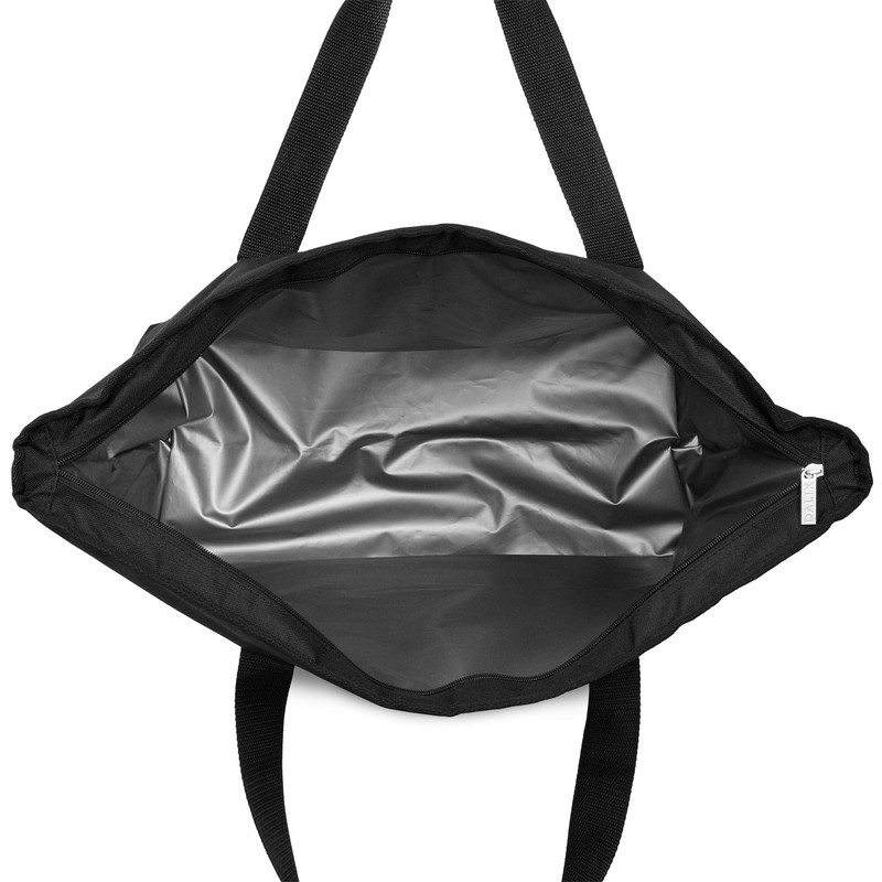 DALIX 25" Large Insulated Tote Bag w/Zipper Leakproof in Black