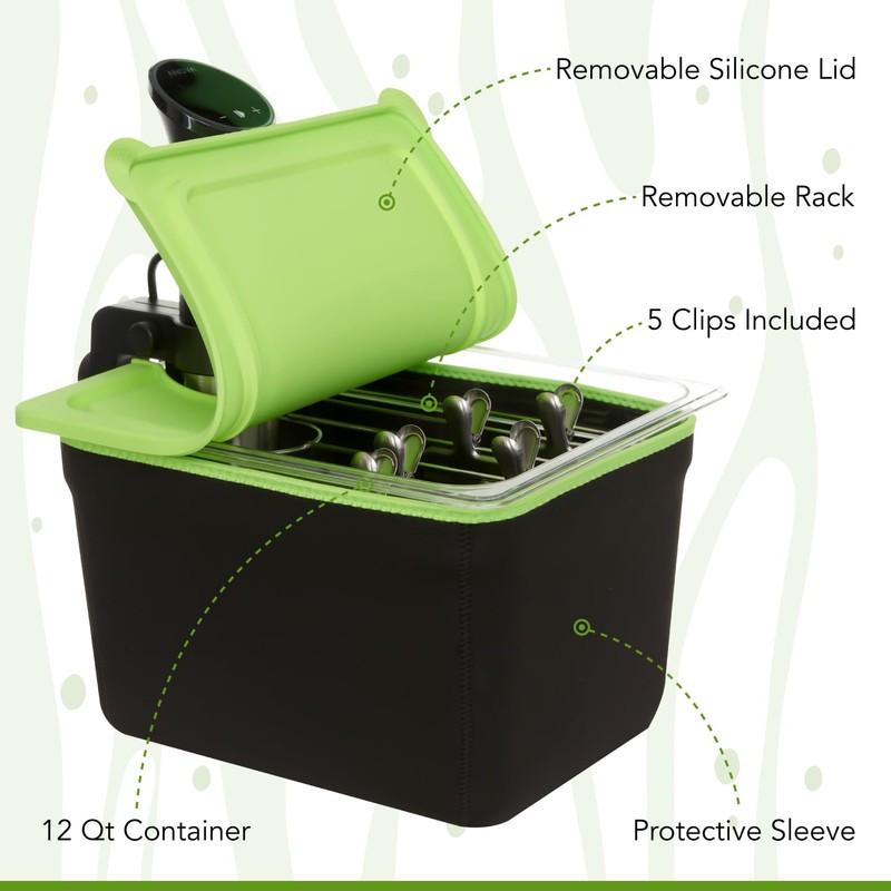Sous Vide Container 12 Qt Compatible with Anova All Models,Breville