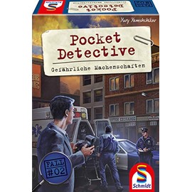 Schmidt Spiele 49378 Pocket Detective, Dangerous Machinery, Crime and Dedective Game, Family Game