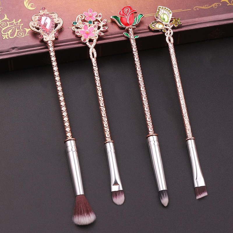 Makeup Brush Set Beauty And Beast Rose Makeup Brushes Set