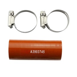 3286499 Red Turbo Oil Drain Hose and 2 Clamps for 89-06 Do-d-ge Ram 5.9L for Cummins 4BT 6BT 6CT 1989-2006 3903745