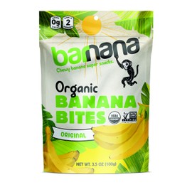 Barnana Organic Chewy Banana Bites, Original, 3.5 Ounce (Pack of 12)
