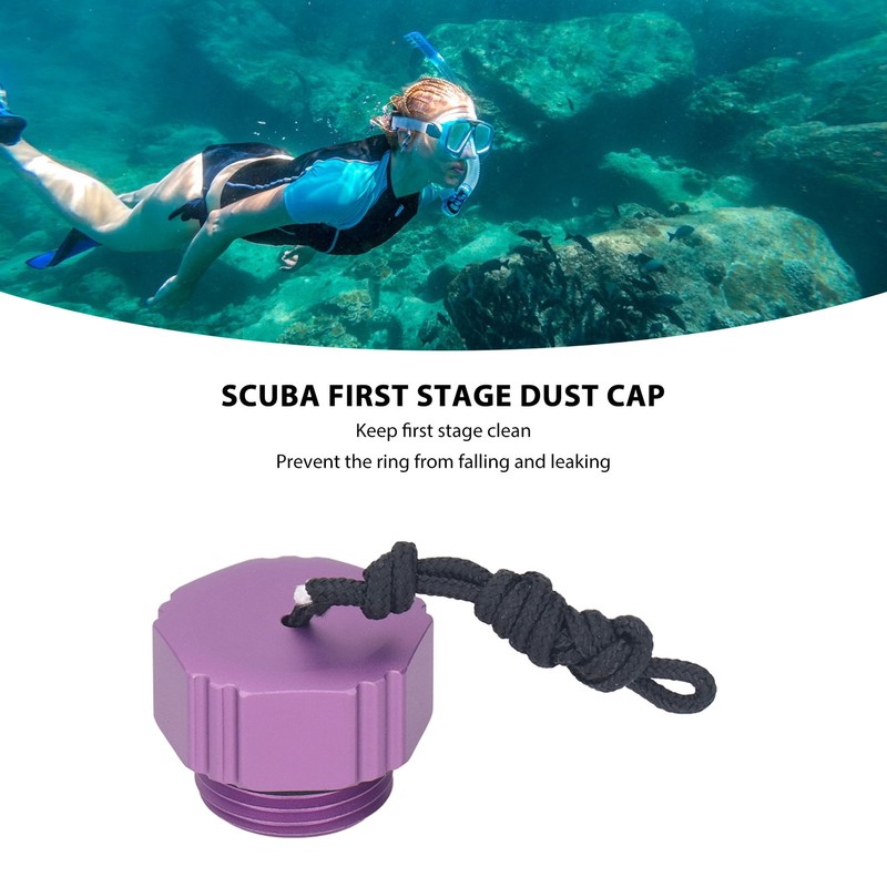 Scuba Diving Regulator Dust Cap Threaded Aluminum Alloy First Stage