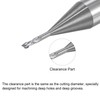 sourcing map Square Nose End Mill, 0.8mm Solid Carbide Long
