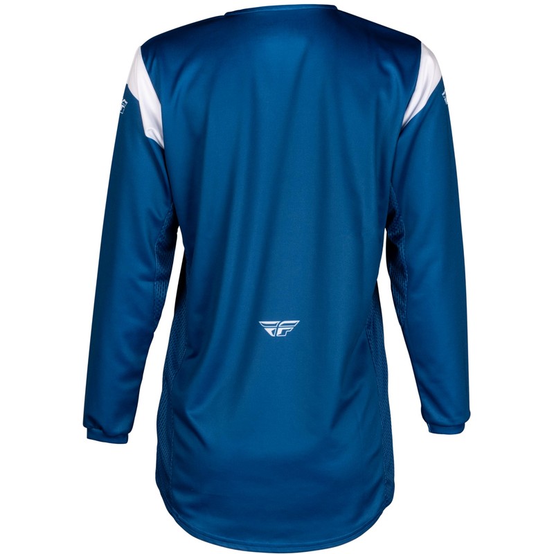 Fly Racing Youth Kinetic Stoke Jersey (Navy/White, Youth X-Large)