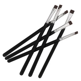 Vaguelly 6pcs Flat Eyeliner Makeup Brush Set Fine Eyeliner and Eyebrow Brushes for Eye Makeup Professional Travel Cosmetic Tools