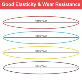 120 Pieces Large Rubber Bands, Colorful Elastic Bands Strong Elastic Rubber Bands for Office Home Bank School Document Organizing (Random Colors)