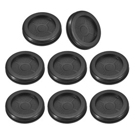 sourcing map 8Pcs Rubber Grommets 1-3/8" (35mm) Drill Hole, 1-1/4" (30mm) ID Double Sided Hole Plugs Ring Gasket for Firewall Cable Wire Protecting, Black
