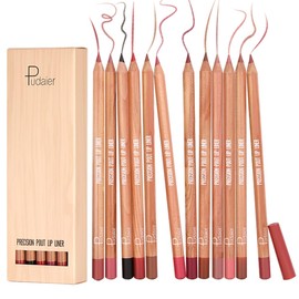 KIMIEYE Lip Liner Pen Set, 12 Colors Matte Finish Series Lip Liners Kit for Women, Long Lasting Waterproof Smooth High Pigmented Lip Pencil for Daily Makeup (Set B)