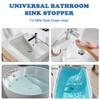 Bathroom Sink Stopper with Hair Catcher, 2Pcs Pop Up Sink