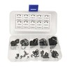 120Pcs Circlips E Clips Assortment, Black Carbon Steel E Clips