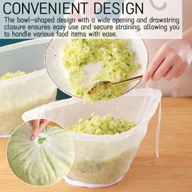9Pieces Bowl-Shaped Cheesecloth Bags - Reusable Fine Mesh Filter Bags for Nut Milk, Soy Milk, Dumpling Fillings, and Juice Straining in the Kitchen