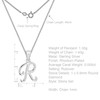 Tuscany Silver Rhodium Plated 0.004 ct Diamond Initial R Pendant