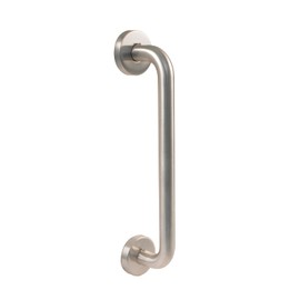 Amig - Handle with Rosette Mod.3 18/8 Stainless Steel | Handle or Handle for Pull Down or Sliding Doors or Cabinets | Dimensions - Handle: Ø19 x 150 mm, Rosette: Ø53 mm