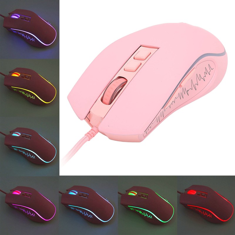 Gaming Mouse USB2.0 4 Adjustable DPI RGB Backlit Ergonomic Design