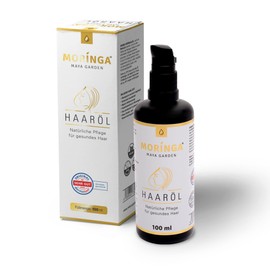 Moringa Oil for Women, 100 ml - Hair Care Oil without Silicones, Hair Care Product Natural Pure Cosmetics - for Healthy Hair as Hair Treatment & Hair Mask | Maya Garden