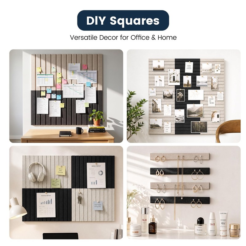 Woovio Felt Bulletin Board 24'' X 16'' Cork Board Alternative