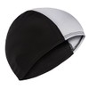 Childs Swimming Hat Fabric Non Pull (Black & White)