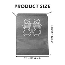 5 Pcs Large Waterproof Shoe Storage Bags with Transparent Window, Dustproof Drawstring Travel Shoe Organizers for Daily Use, Luggage & Closet Storage‌