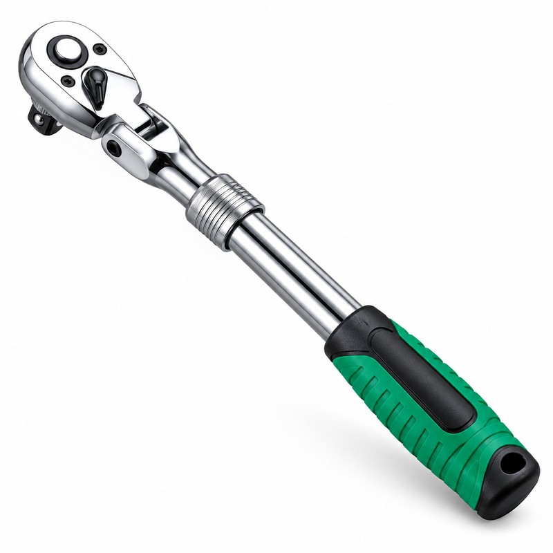 Drive Ratchet Wrench for Garage Repairs - 72-Tooth Flex Head