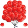 Red Balloons 50 Pack - 10 Inch Plain Round Latex