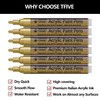 Gold Acrylic Paint Marker Pens - 2-3mm Medium Tip, 6