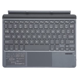 Qulose Keyboard Case for Surface Go (3/2/1), Magnetic Detachable, Portable Rechargeable Wireless Bluetooth Keyboard with Touchpad- Grey
