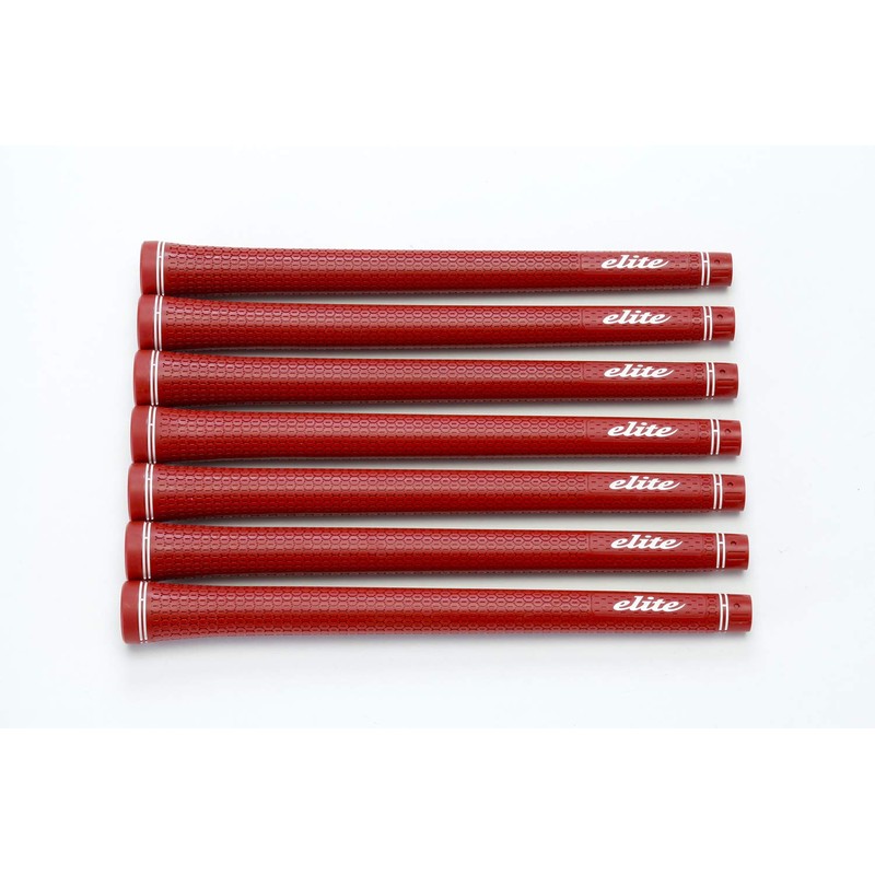 elitegrips TD50 7-Pack Classic Red with Backline Golf Grips
