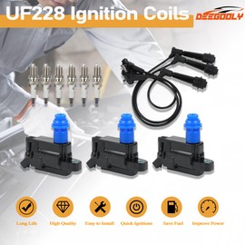 DEEGOOLY 3PCS UF228 Ignition Coils Pack & 6PCS 4589 Iridium Spark Plugs & 3PCS 7092 Spark Plug Wires Set Compatible with Lexus GS300 IS300 2001-2005 & for Toyota Supra 1998 L6 3.0L