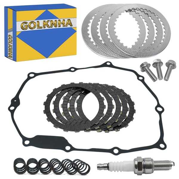 Clutch Kit & Friction Steel Plates Cover Gasket Compatible with