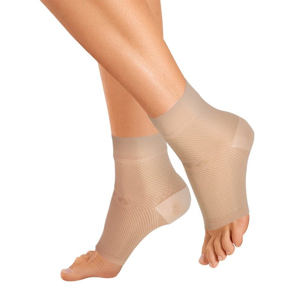 OrthoSleeve FS6 Compression Foot Sleeve - Orthopedic Brace for Pain Relief, Plantar Fasciitis, Swelling, Achilles Tendonitis
