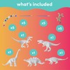 THE TWIDDLERS 20-Piece Dinosaur Painting Set, 5 Dinosaur Figures with