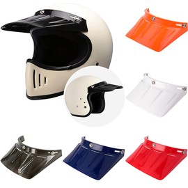 Chern Yueh Retro 3-Snap Long Duck Visor for Motorcycle Helmets (Orange)