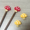 SPANSEE 4 PCS Mushroom Stitch Stoppers, Knitting Needle Point Protectors,