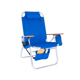 Large Heavy Duty Beach Chair for Big & Tall Adults, 300 lbs Capacity, Aluminum Tubing - 4 Reclining Positions