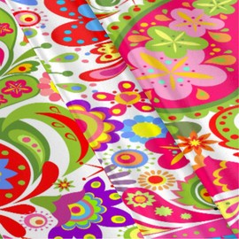 Satin Silk Pillowcase for Hair and Skin Colorful Paisley Pillow Cases Queen Size Ethnic Flower Soft Silk Pillow Case with Hidden Zipper Print Satin Cooling Pillow Covers (20x30 in) 1 Pack