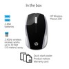 HP Wireless Mouse 200 (Black/Silver, 2HU84AA)