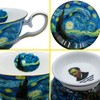 AOTELIDA Floral Tea Cups Saucers Set of 2, Bone China
