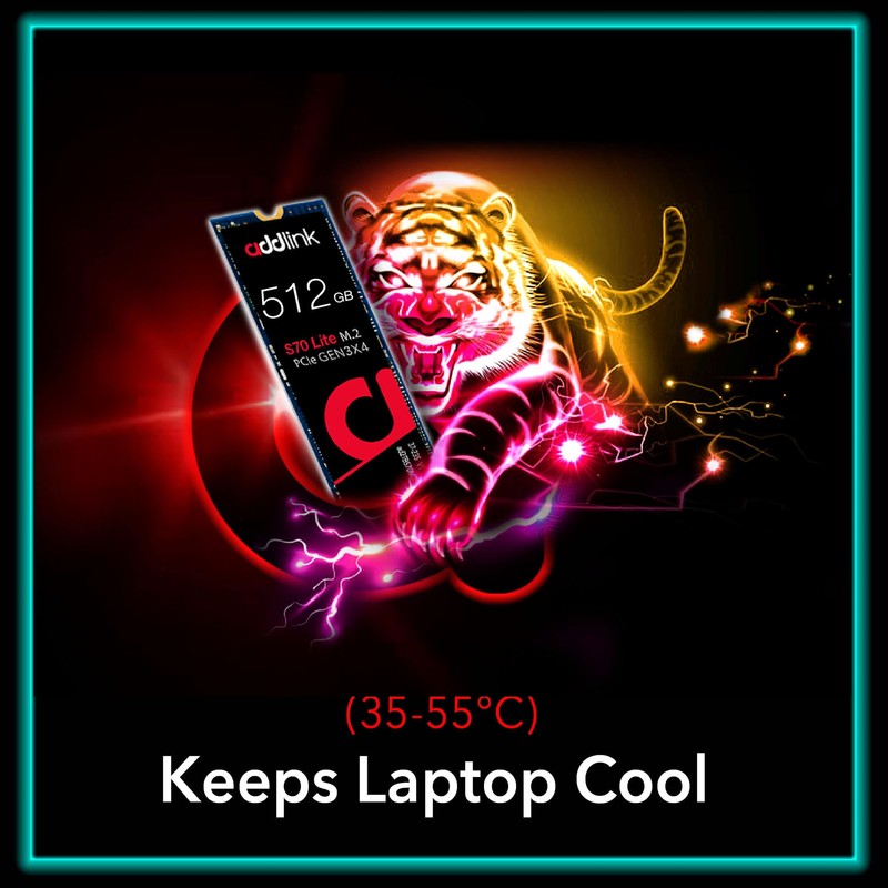 Addlink S70 Lite 512GB Ultra Durability Gaming SSD Maximum Speed