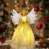 YOFIT 12-inch Lighted Angel Christmas Tree Topper - Battery Operated