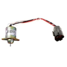 Fuel Shut Off Solenoid 119233-77932 Fits for Yanmar 1503ES-12S5SUC12S Woodward M810324 John Deere 3038E 3036E 3032E 2025R 2032R 2027R 2036R Tractor Stop Solenoid 12VDC