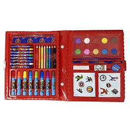 Kids Paint Case 52 Pieces Drawing Set Watercolour Markers Pastel Pencils Gift Idea (Avengers)