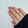 Pink Mental Heart Star Fondant Handmade Nail Tip, Paddy Tip