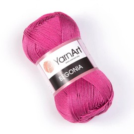 Yarn Art Begonia Yarn 100% Cotton, Pure Premium Soft Cotton Yarn, for Knitting Crochet and Amigurumi, Fine Sport:2 (0075)
