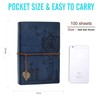 A5 Notebook Refillable, Vintage PU Leather Notebook Travel Journal Diary