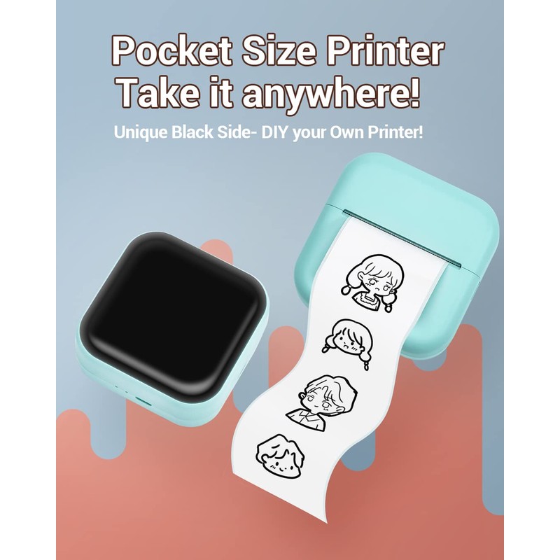 Phomemo M02X Pocket Printer, Mini Thermal Printer Inkless, Portable Small