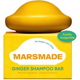 MARS MADE Ginger Shampoo Bar 2.0 - 120g Solid Shampoo with Natural Ginger Extract for Hair Growth, Hydration, Scalp Nourishment, Dandruff Care & Moisturizing - Eco-Friendly Bar for All Hair Types