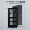 MHirmosy 2 Pcs Black Shed Windows 18" x 23" -