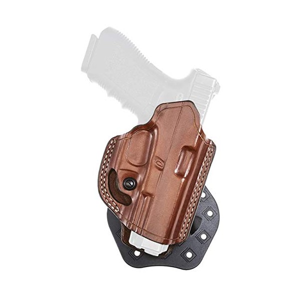 Aker Leather 268A FlatSider XR19 Open Top Paddle Holster for Glock 19/23, Tan, Right Hand
